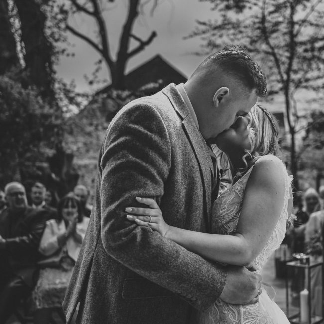 Stunning black and white documentary wedding photography in Surrey